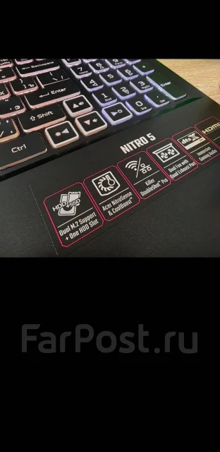 Acer Nitro 5. 15.6", 2,7����, ��� 16 ��, ���� 500���, WiFi: 1, Bluetooth: 1 ����