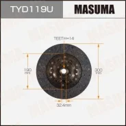 ���� ��������� Masuma 300*190*14*32.4 (1/10) TYD119U TYD119U ����