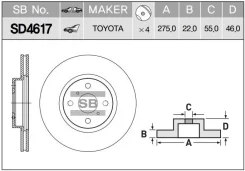 ��������� ���� SD4617 Sangsinbrake SD4617 SD4617 ����
