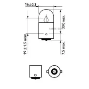 ����� ����������� ���������� R5W BA15s Long Life Eco Vision 12V 5W ������� 2 �� Philips 12821Llecob2 12821LLECOB2 ����