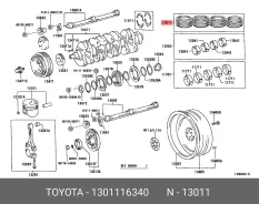 ������ ��������� Toyota 1301116340 1301116340 ����