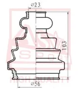 ������� ���� �������� ��� ������ 23x57x100 Volkswagen Transporter V 2003- ASVA ASBT-T5M1 ASBTT5M1 ����