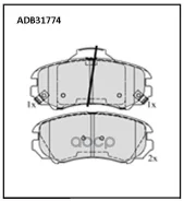 ������� ��������� �������� Kia Optima 10-15 Sportage II 04-10 / Hyundai Elantra III IV Sonata V 0 Allied Nippon ���. adb31774 ADB31774 ����
