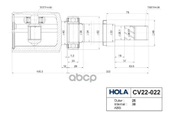 ���� ���������� �������� Nissan Qashqai [J10] (2006) ������ 30x40x26 [178Holacv22022] CV22022 ����