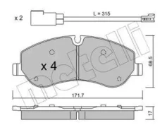 ������� ��������� �������� �������� FORD Transit (2012) [178Metelli2209900] 2209900 ����