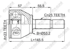 ���� �������� /TI-GUAR ��� FORD Focus I CAK 1998-2005 /23*53.2*25; TG-CVJ0053; 1063498 2110FOC 307048 Tiguar Tgcvj0053 TGCVJ0053 ����