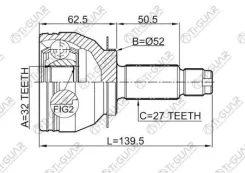 ���� �������� /TI-GUAR ��� Subaru Legacy B13 2003-2009 /32*52*27; TG-CVJ0059; 0810B13MT 1501903SX 28391SC000 28393AG030 Tiguar Tgcvj0059 TGCVJ0059 ���...