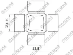 ���������� TI-GUAR /Honda CR-V 2002-2006 Nissan Sunny 1982- HO Odyssey RA6; 20,06*52,80; TG-CJCS003; GUN45 40100S10A01 ST40100S10A01SP Tiguar Tgcjcs00...