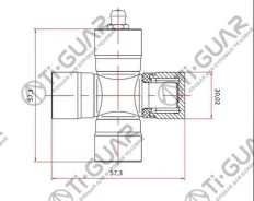 ���������� TI-GUAR /Mitsubishi Minica Minicab Pajero Montero Canter; 20,02*54,6; TG-CJCS034; GUM92 ADC43911 TM192 Tiguar Tgcjcs034 TGCJCS034 ����