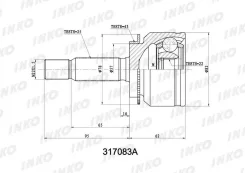 ���� MMC MR580378 Inko 317083A 4G13/15 CS2A CS2W CQ1A CQ2A � ABS, 22/57/25 317083A ����