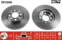 ���� ��������� �������� Alfa Romeo 145-155, Fiat Brava 1.6-2.0 92 DF2686 DF2686 ����