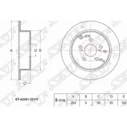 ���� ��������� ��� Toyota Vista/Ardeo AZV/SV5#, Caldina AZT/ZZT24#, Opa ACT10, ZCT1#, Voltz ZZE137, SAT ST4243132111 ST4243132111 ����
