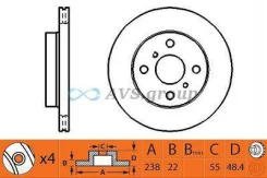 ���� ��������� �������� 4 ���� Narichin NKT-3203 / BR21154T 43512-12350 RN1250 NKT3203 ����