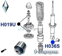 ����������� ������������ ������ ��������. ������� H036S / 52622-SH3-013 52622-SR3-003 H036S ����