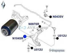 ����������� ������� ������ �������� �������� ��������. ������� N104SR / 54500-WD000 54500-4M400 ������� N104SR ����