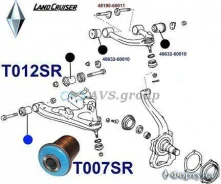 ����������� ������� ������ �������� �������� ��������. ������� T007SR / 48654-60010 CVT40 T007SR ����