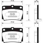 ������� ��������� Mitsubishi Pajero Sport/Montero Sport 9809 2.5D/3.0 ������ SP1522 Sangsin Brake SP1522 SP1522 ����