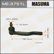���������� ������� ���� Ltoyota Camry/ Windom/ Lexus ES 330/ 350 03-11 Masuma ME3751L ME3751L ����