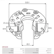 ������� ���� ���������� Mitsubishi Pajero 2,8 TD 4M40 94-98 AS [ARC5220S] ARC5220S ����