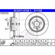 ����. ���� ���. [280x11] 5 ���. FORD Focus/C-MAX 1.8-2.0 10.03-, Volvo C30/C70/S40/V50 1.6-2.4 01.04- 24031101581 ����
