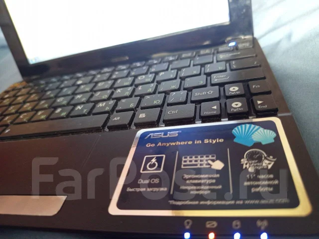 Asus. 13", 1,7����, ��� 2048 ��, ���� 256���, WiFi: 1, ����������� �� 1��. ����