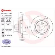 ���� ��������� MB W204 07- 1.8-3.0 ����. D=300 Brembo 08A61241 08A61241 ����