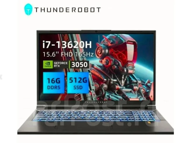 Thunderobot. 15.6", 2,4����, ��� 16 ��, ���� 512���, WiFi: 1, Bluetooth: 1, ����������� �� 4��. ����