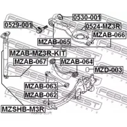 ���������� ������� ������������ Mazda 3 BK 2003-2008 MZAB-067 Febest MZAB067 MZAB067 ����