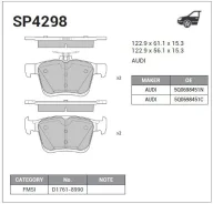 ������� ���������, ������ Sangsin Brake SP4298 SP4298 ����
