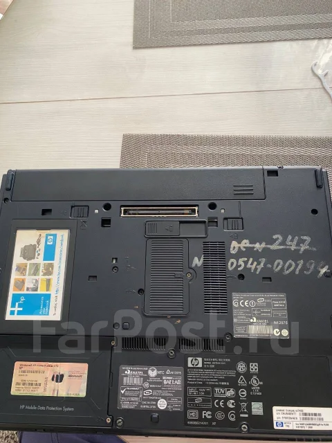 HP Compaq nx7400. 15.4", 1,7����, ��� 512 ��, ���� 60���, WiFi: 1, Bluetooth: 1 ����
