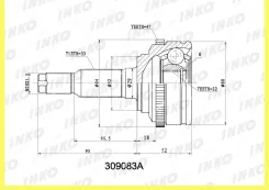 ���� ������� 33/22 ABS 47 | ����� ����/��� | INKO 309083A 309083A ����