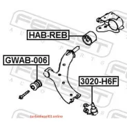 ����������� ��������� ������, ����� ����/��� Febest GWAB006 GWAB006 ����