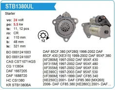 ������� 24� 5,5��� DAF XF95/105 Krauf STB1380UL STB1380UL ����