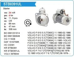 �������, 24V/4kW, Bus B 5/6/7, F/FL6, F/FE/FL/FM7 Motorherz STB0391WA STB0391WA ����