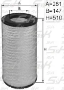 ������ ��������� DAF XF105 [H=510 D1=281 D2=147] SK GMBH SK-5850102-01 SK585010201 ����