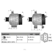 ��������� 14V 120A FORD Focus II 1.4/1.6/1.6D/2.0D 04- Denso DAN1041 DAN1041 ����
