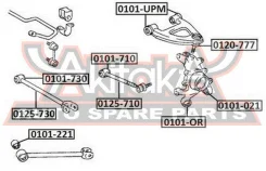 ����������� ������ ����� ������ ��������� Toyota Chaser GX100 1996-2001 ASVA 0101-021 0101021 ����
