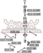 ����������� ������ ���������� ���� Toyota Caldina CT190 1992-1996 ASVA 0101-080 0101080 ����