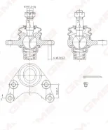 ������� ����� /������ /����� GMB ��� Toyota Hilux 1997-2005 LN147 0101-0651 KBJ1053 SB-3621 4335039125 Hilux LN147 UP R/L GMB 01010651 01010651 ����