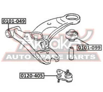 ����������� ��������� ������� ������ ������ Toyota GAIA ACM10 2001-2004 ASVA 0101099 0101099 ����