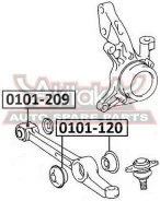 ����������� ��������� ������ ������� Toyota Camry CV30 1990-1994 ASVA 0101-120 0101120 ����