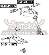 ����������� ��������� ������� ������ Toyota Liteace CM30 1985-1992 ASVA 0101-107 0101107 ����