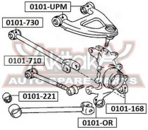 ����������� ������ ����� ��������� 14.4x38x48.5 Toyota Chaser GX100 1996-2001 ASVA 0101-168 0101168 ����