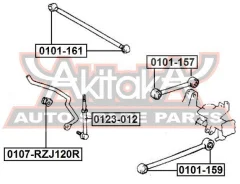 ����������� ������� ������ Lexus GX460 URJ150 2009- ASVA 0101-159 0101159 ����