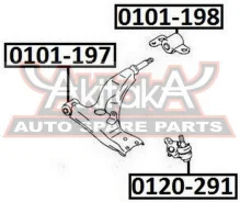 ����������� ��������� ������ ������ Toyota Carina 2 AT171 1987-1992 ASVA 0101-197 0101197 ����
