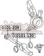 ����������� ��������� ������ Toyota Camry CV30 1990-1994 ASVA 0101-209 0101209 ����