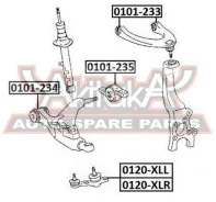 ����������� ��������� �������� ������ Toyota MARK X GRX120 2004-2009 ASVA 0101-233 0101233 ����