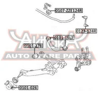 ����������� ������� ������� ������ ������ Toyota Allex NZE124 2001-2006 ASVA 0101-278 0101278 ����