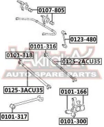 ����������� ������ ����� Toyota Kluger L/V ACU25/MCU25 4WD 2000-2007 ASVA 0101-300 0101300 ����
