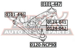 ����������� �������� ��������� ������ Toyota Toyota Porte NNP10/NNP11 2004- ASVA 0101-446 0101446 ����